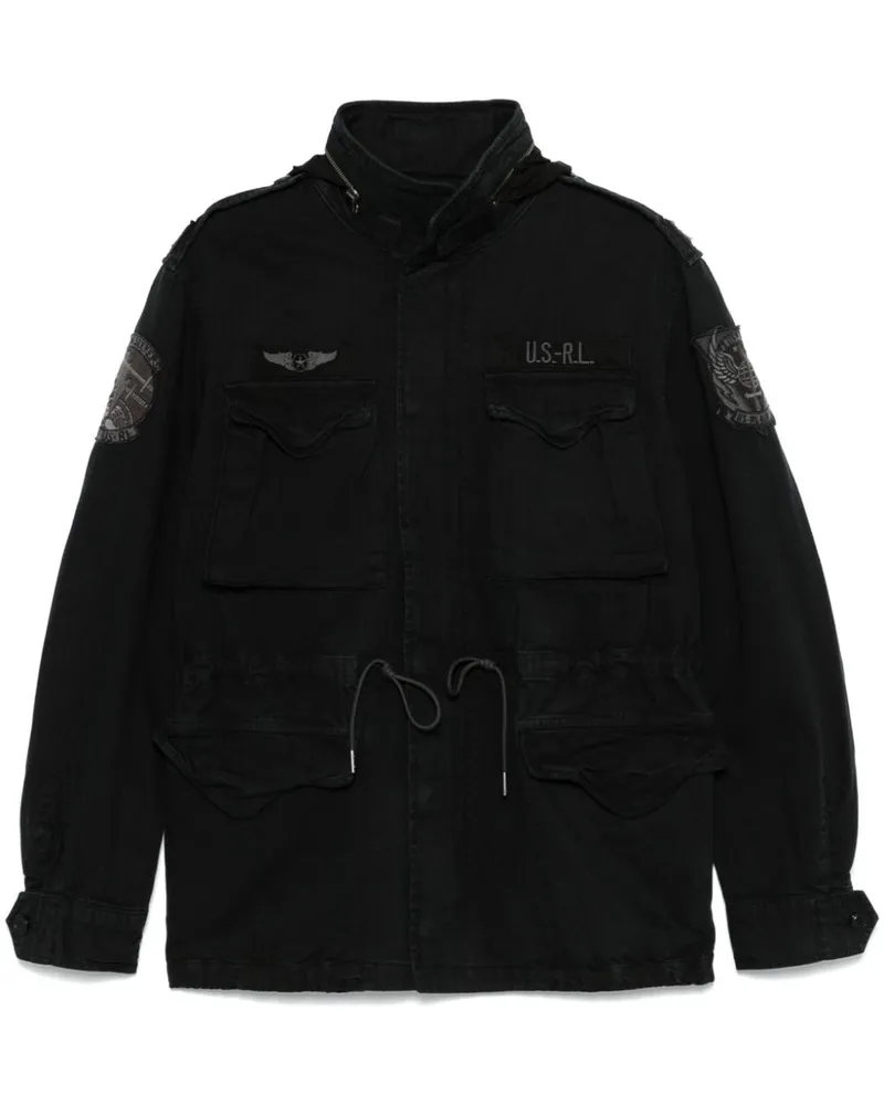 Ralph Lauren Jacke mit Patch-Detail - Schwarz Schwarz