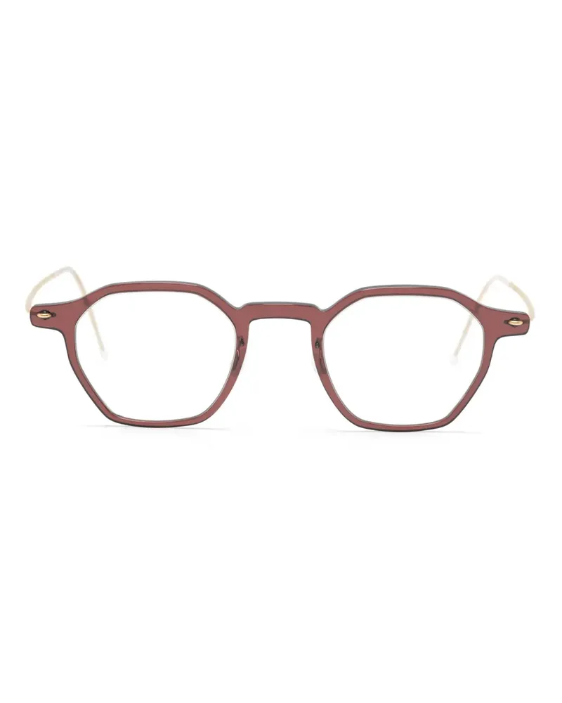 Lindberg Brille mit geometrischem Gestell - Braun Braun