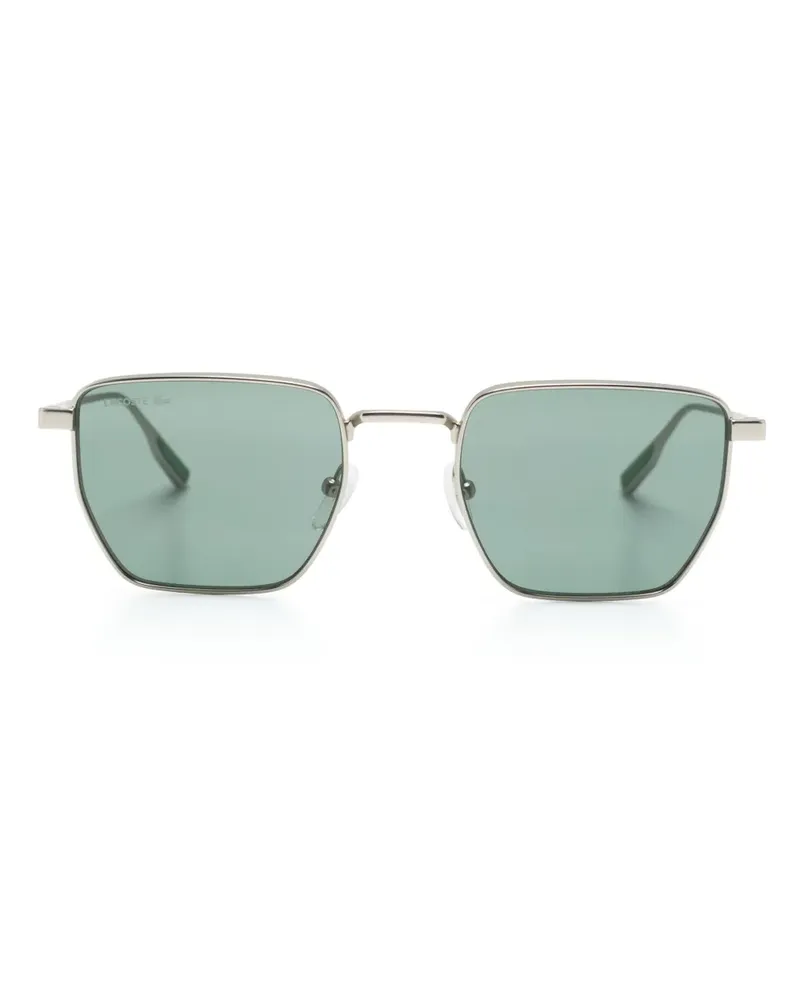 Lacoste Sonnenbrille mit geometrischem Gestell - Grau Grau