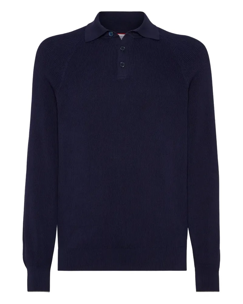 Brunello Cucinelli Klassisches Poloshirt - Blau Blau