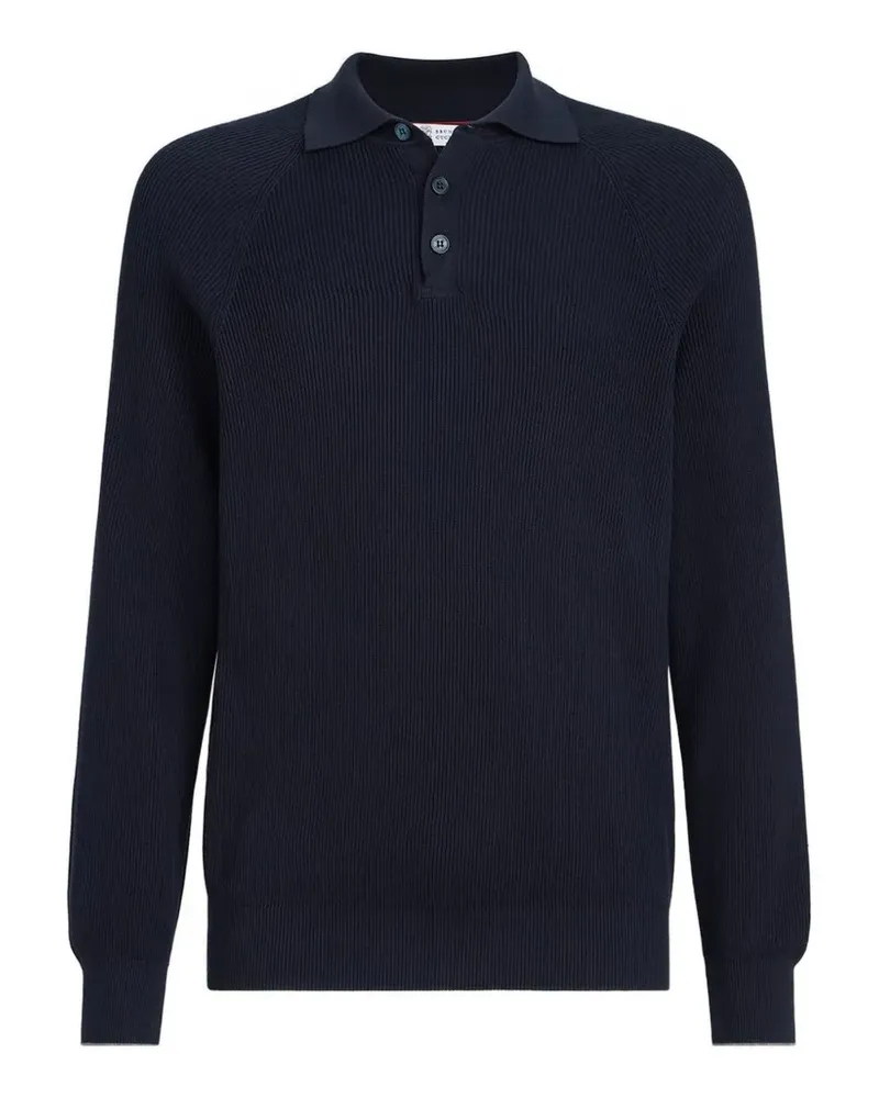 Brunello Cucinelli Klassisches Poloshirt - Blau Blau