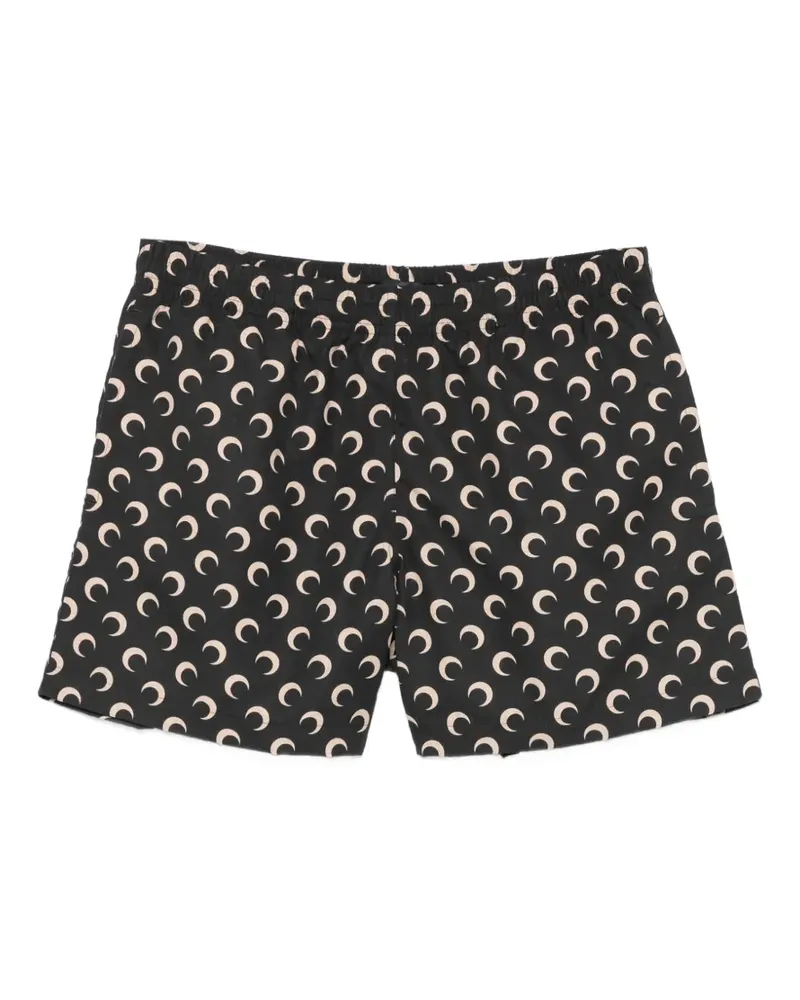 Marine Serre moon-print swim shorts - Schwarz Schwarz