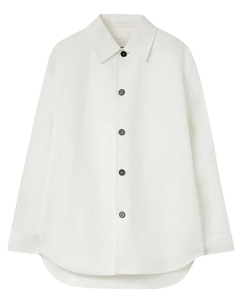 Jil Sander Langärmelige Hemdjacke - Weiß Weiß