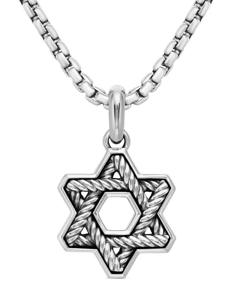 David Yurman Cable Star of David Amulett aus Sterlingsilber 19mm Silber
