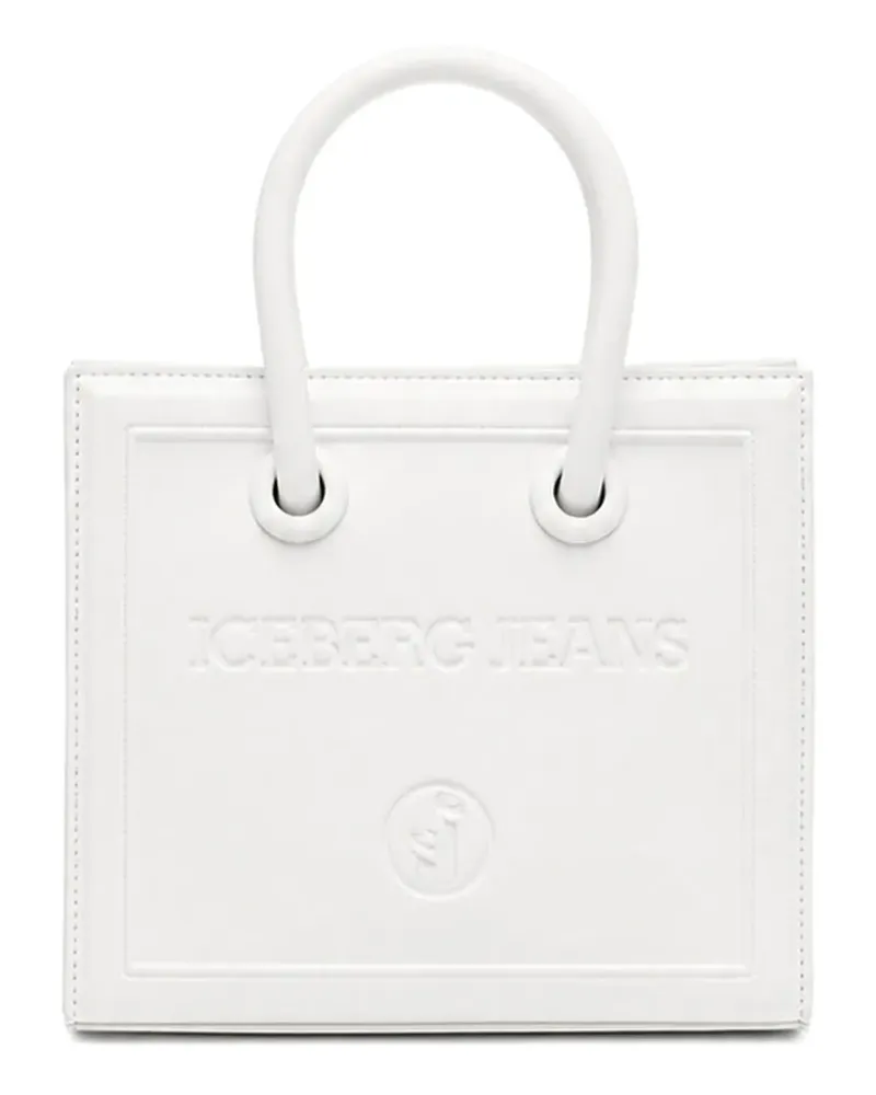 Iceberg Handtasche mit Logo-Prägung - Weiß Weiß
