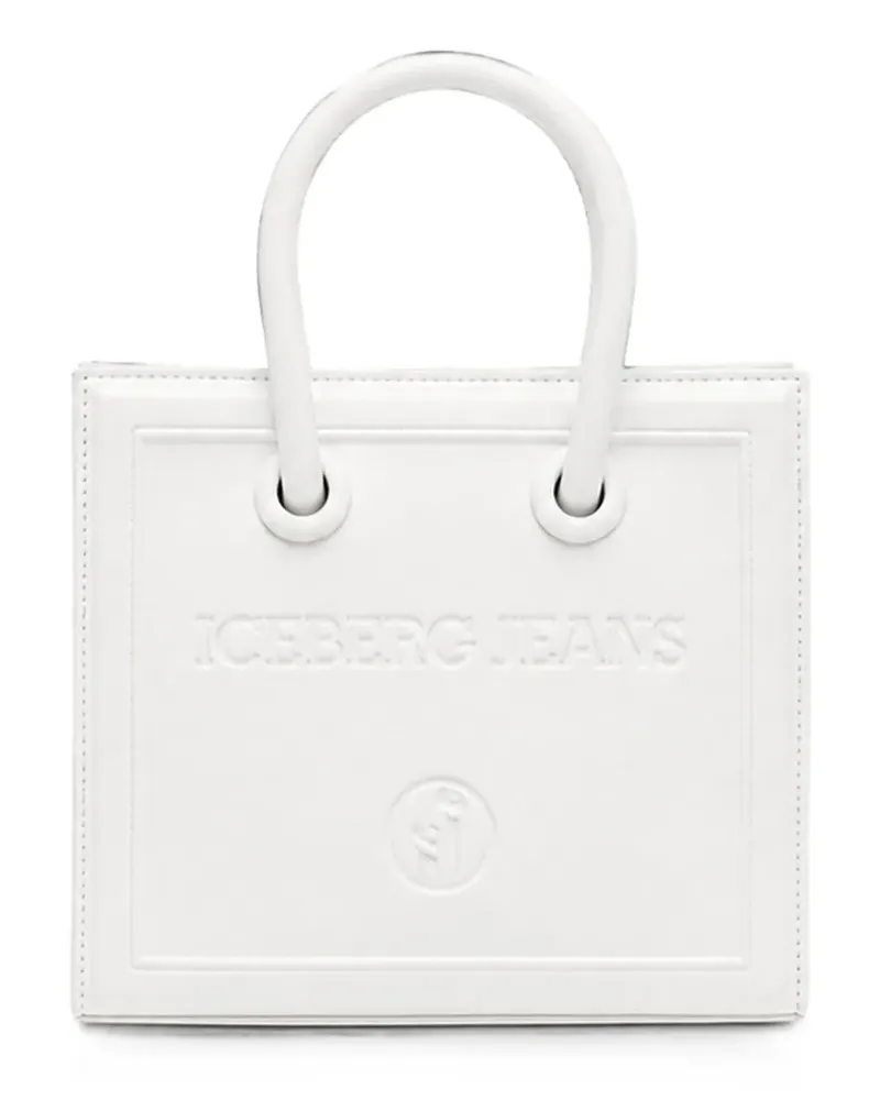 Iceberg embossed-logo tote bag - Weiß Weiß