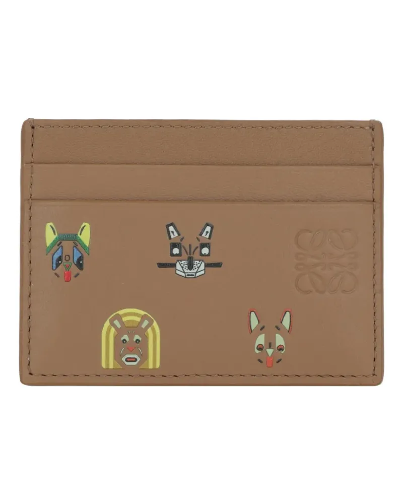 Loewe cat-motif card holder - Braun Braun