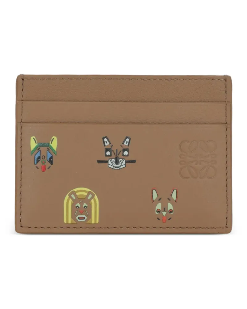 Loewe cat-motif card holder - Braun Braun