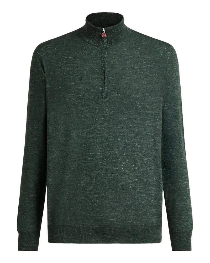 Kiton Pullover mit Reißverschlusskragen - Grün Grün