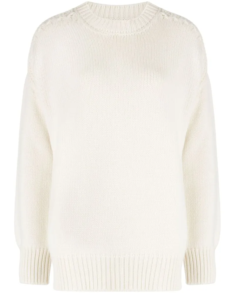 Sa Su Phi Kaschmirpullover mit Rundhalsausschnitt - Nude Nude