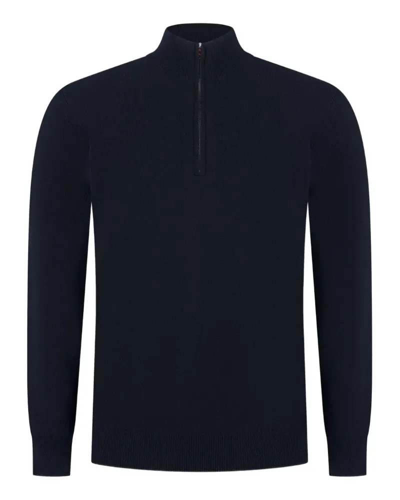 Kiton Pullover mit kurzem Reißverschluss - Blau Blau