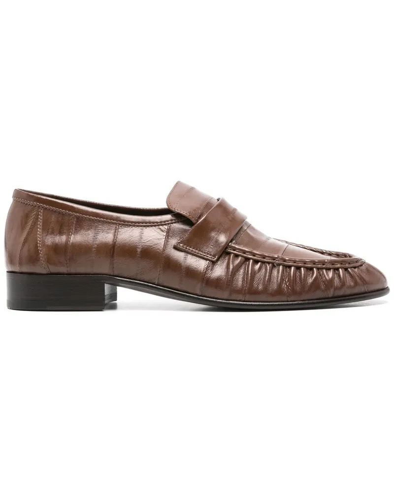 The Row Strukturierte Loafer - Braun Braun