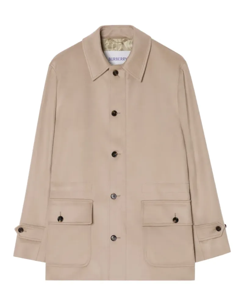 Burberry Kurzer Scafell Mantel aus Kaschmir - Nude Nude