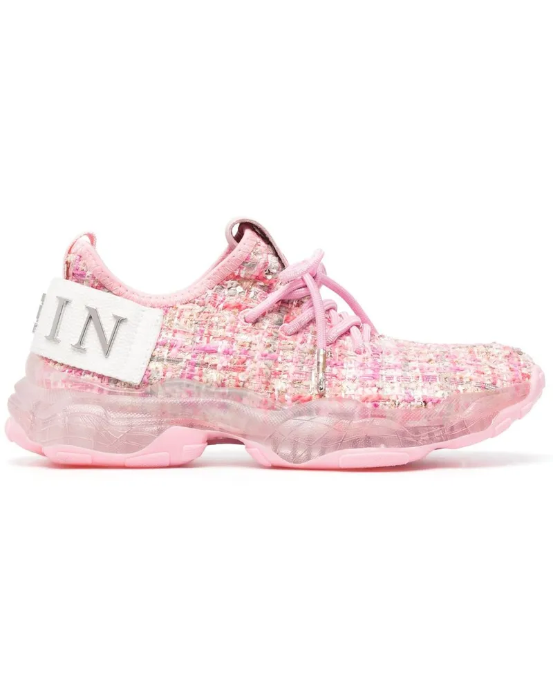 Philipp Plein Hyper Shock Sneakers mit Tweed-Effekt - Rosa Rosa