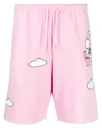 Natasha Zinko Joggingshorts mit Hasen-Print Rosa