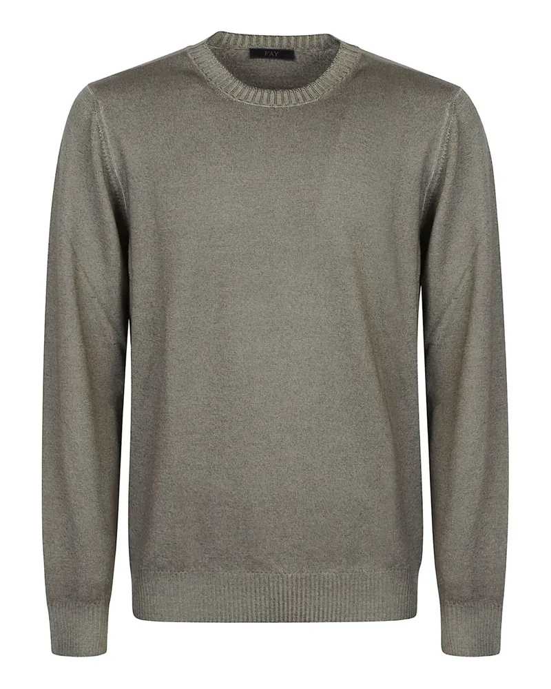 Fay Pullover mit rundem Ausschnitt - Grün Grün