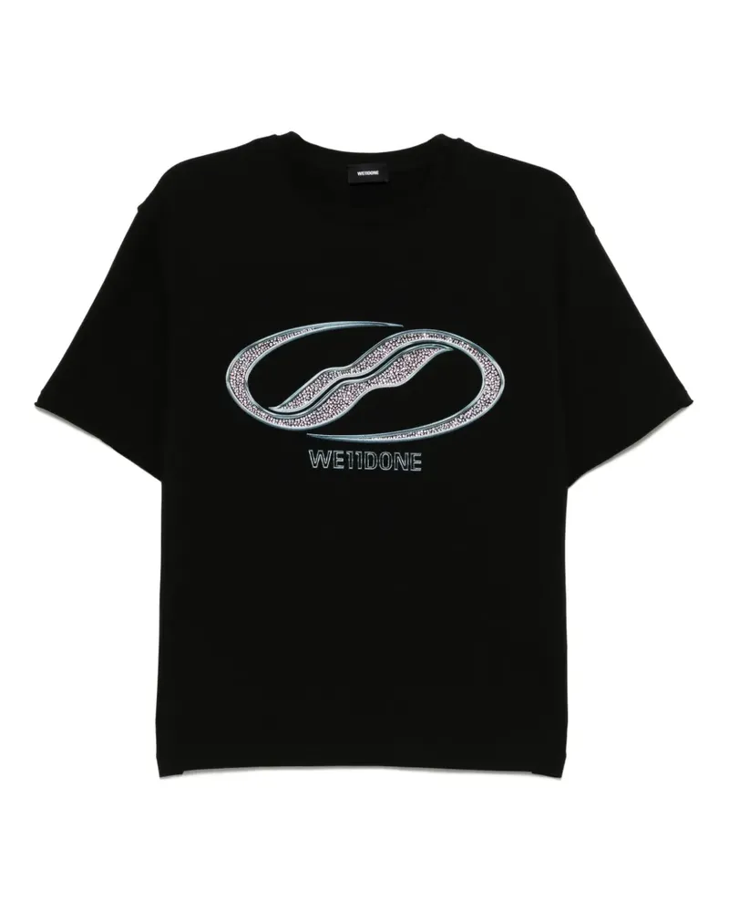 WE 11 DONE Selldone T-Shirt - Schwarz Schwarz