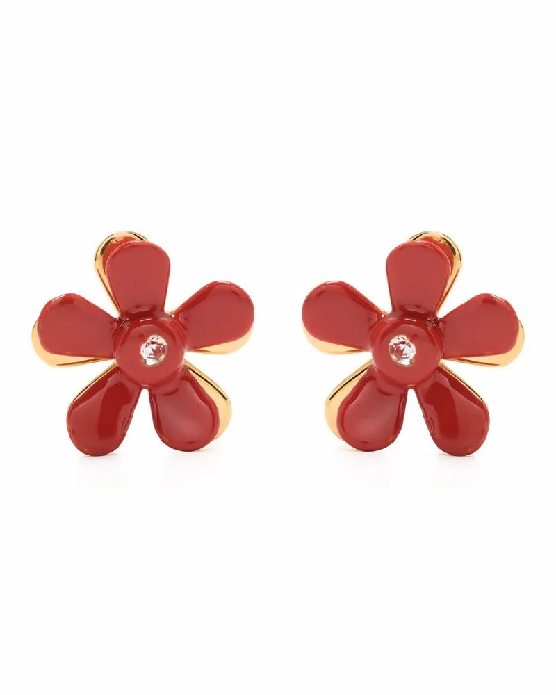 Marni Blumige Ohrstecker - Rot Rot
