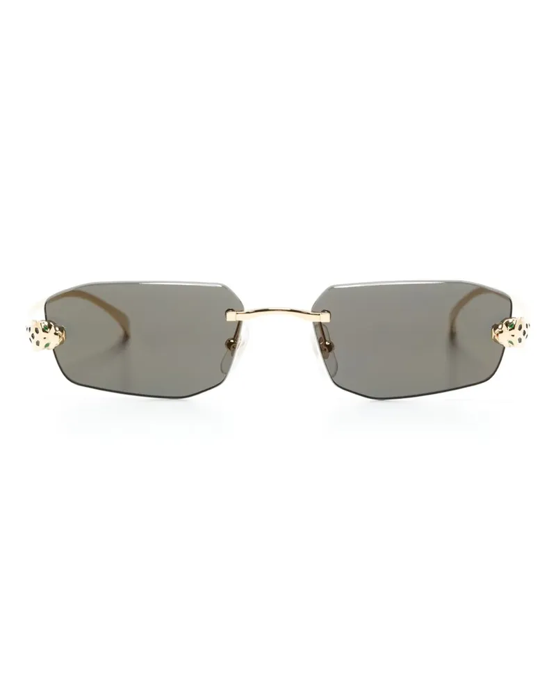 Cartier Sonnenbrille mit geometrischem Gestell - Gold Gold