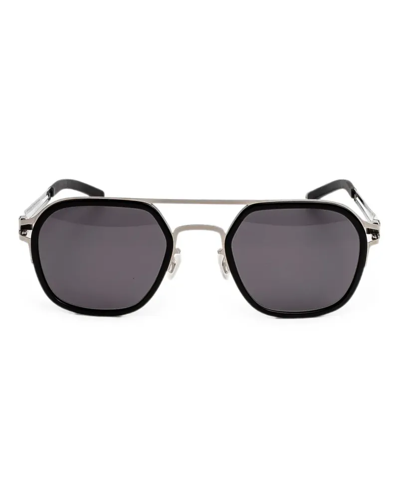 Mykita Sonnenbrille mit eckigem Gestell - Silber Silber