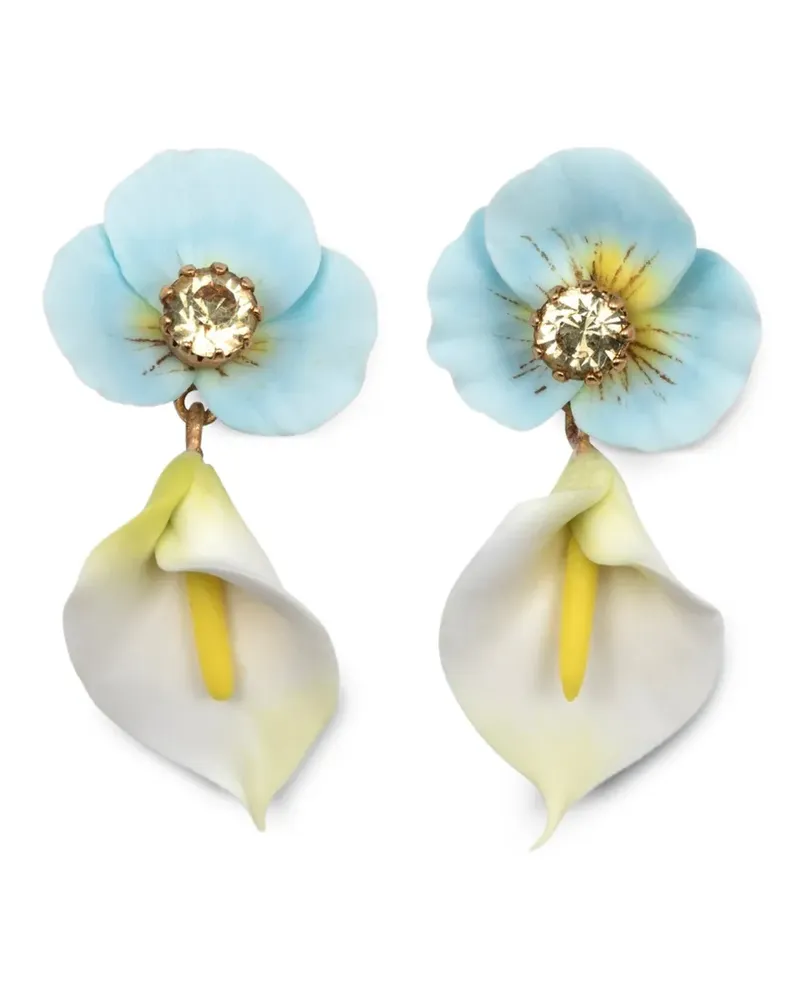 Jennifer Behr Vera Ohrringe mit Blumenmotiv - Gold Gold