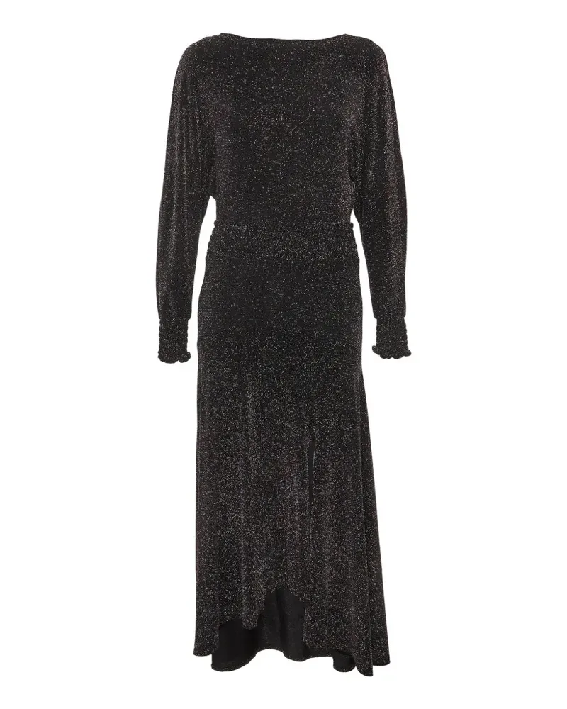 Maje Rio metallic-effect midi dress - Schwarz Schwarz