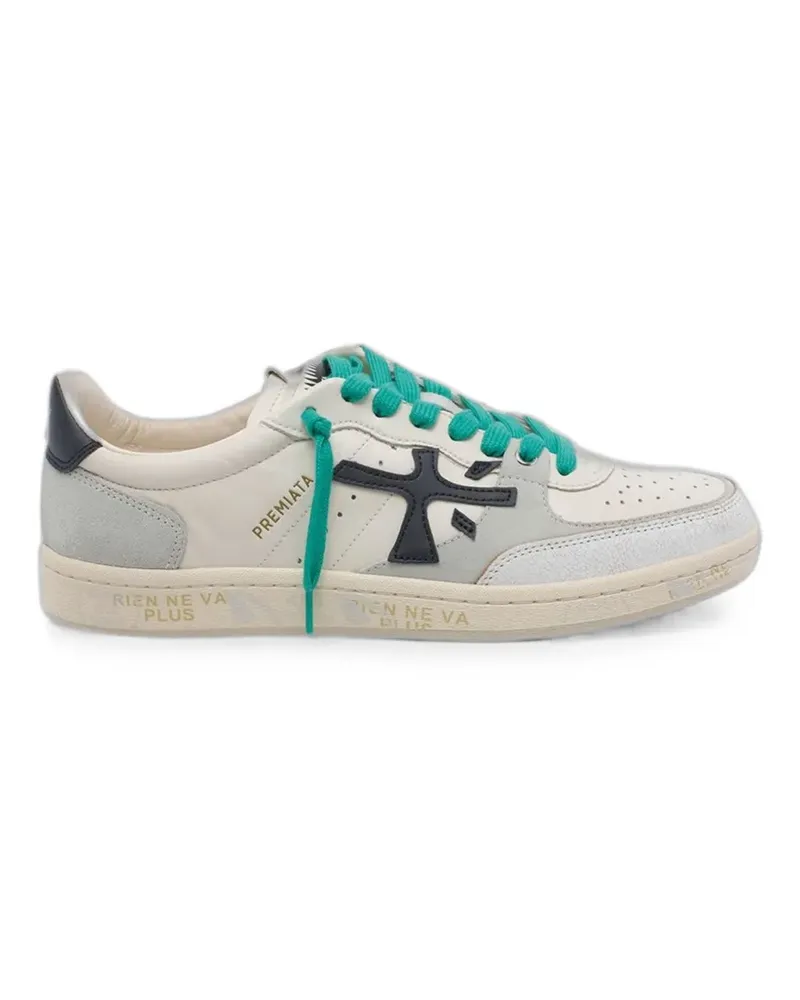 Premiata Clay logo-patch sneakers - Nude Nude