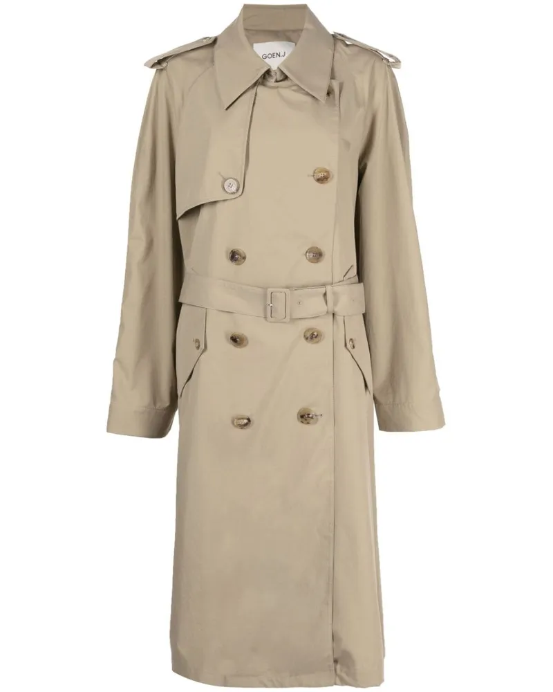 GOEN.J Doppelreihiger Trenchcoat - Braun Braun