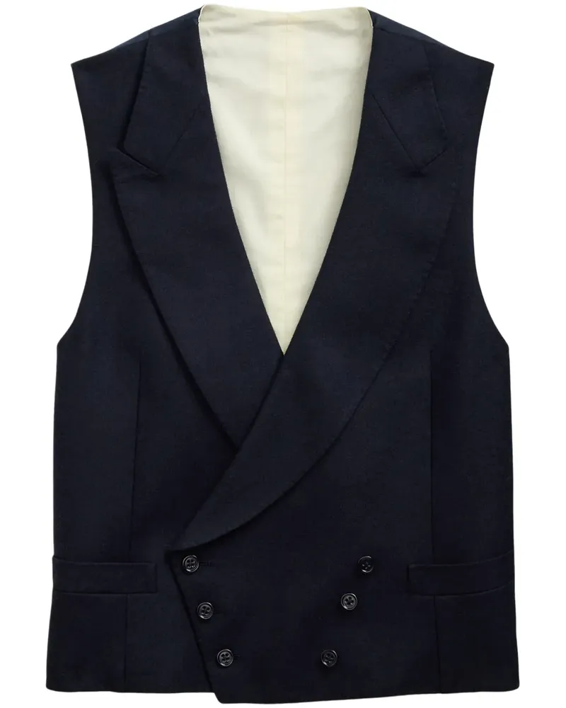 Ralph Lauren Doppelreihige Weste - Blau Blau