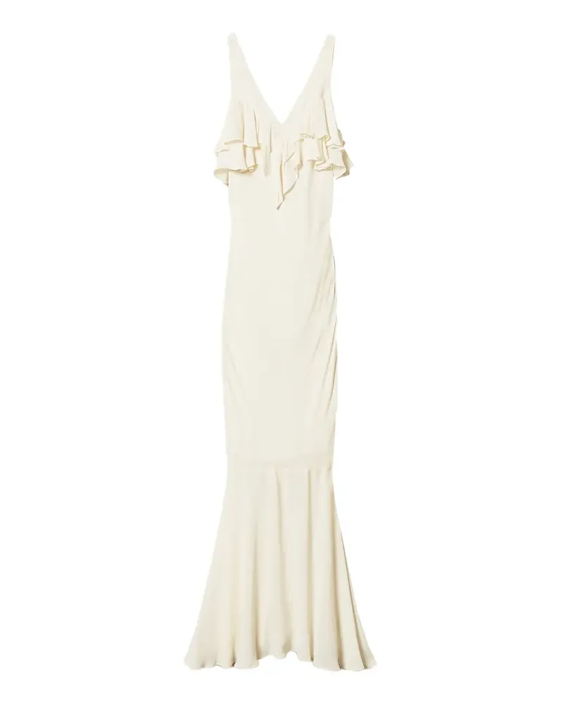 Twin-Set ruffled maxi dress - Nude Nude