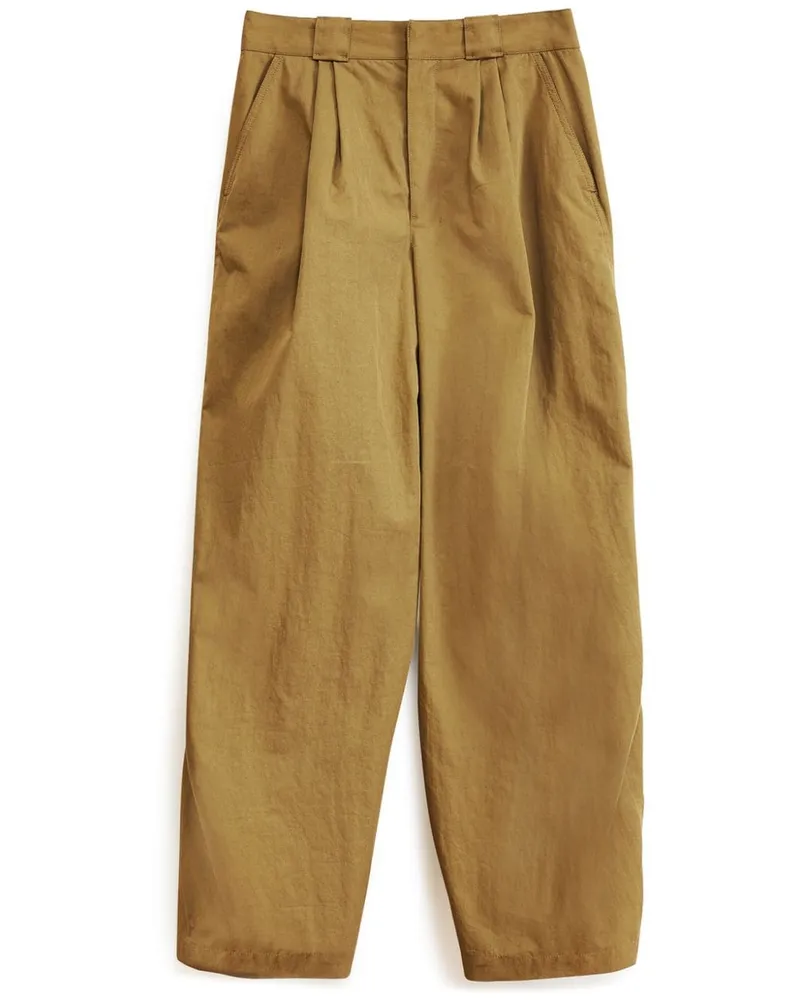 Christophe Lemaire Weite Hose mit hohem Bund - Grün Grün