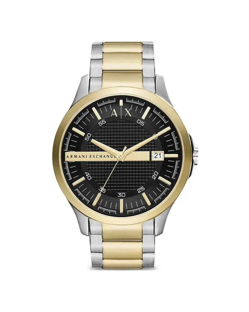 Armani Exchange Runde Armbanduhr 46mm - Schwarz Schwarz
