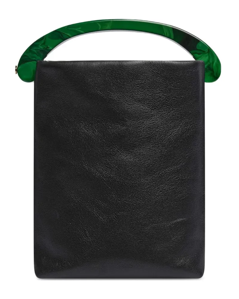 Dries van Noten Micro Handtasche aus Leder - Schwarz Schwarz