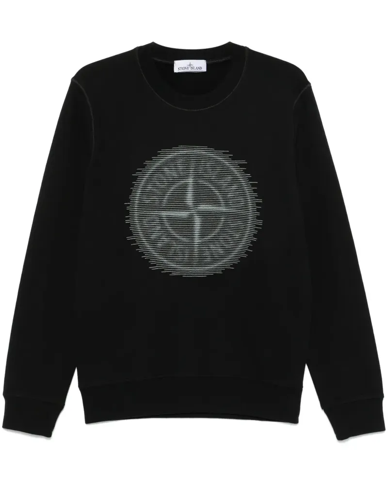 Stone Island Sweatshirt aus Bio-Baumwolljersey - Schwarz Schwarz