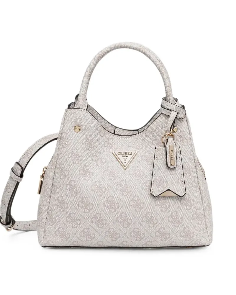 Guess monogram-pattern logo-plaque tote bag - Nude Nude