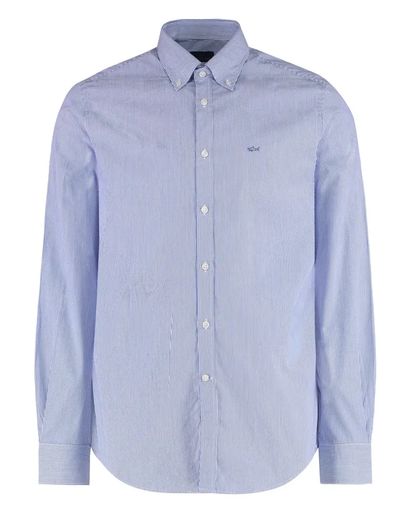 Paul & Shark Gestreiftes Button-down-Hemd - Blau Blau