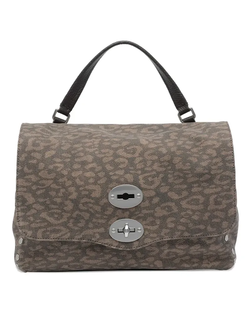 Zanellato Postina Tote Bag mit Animal-Print - Braun Braun