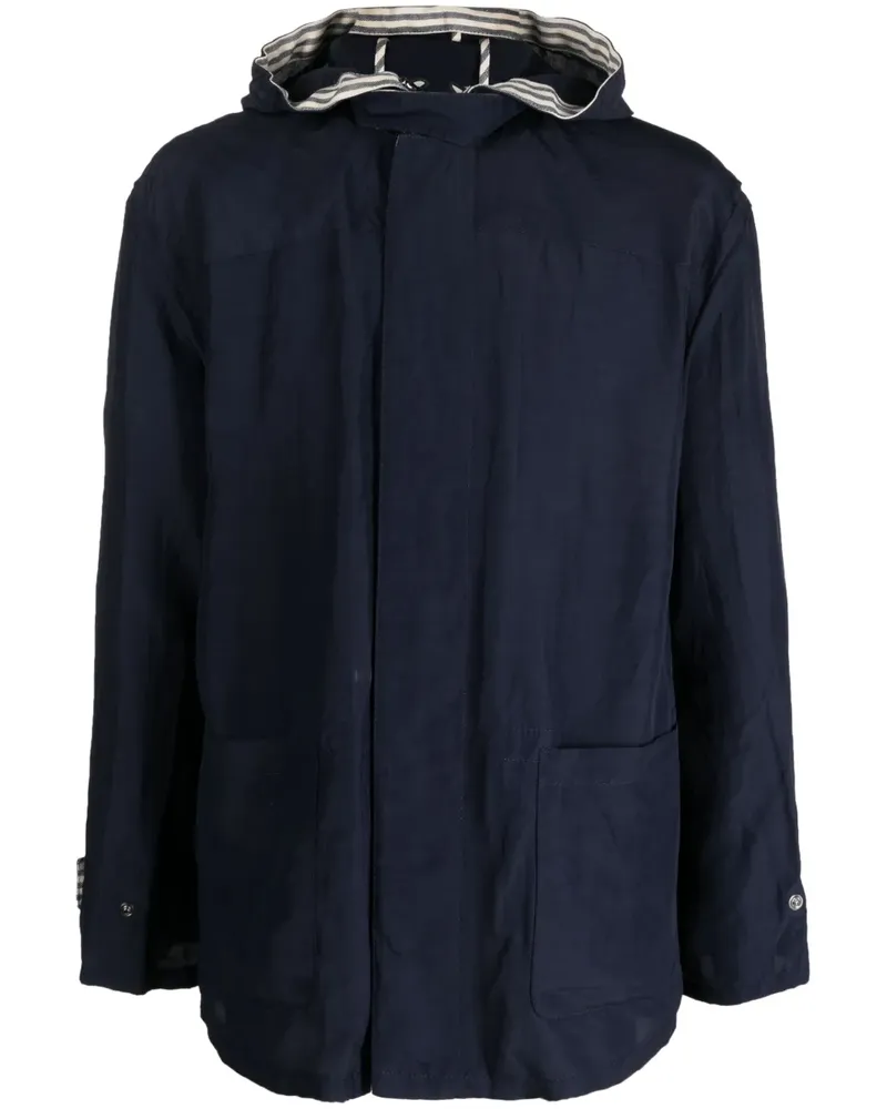 Giorgio Armani Leichte Kapuzenjacke - Blau Blau