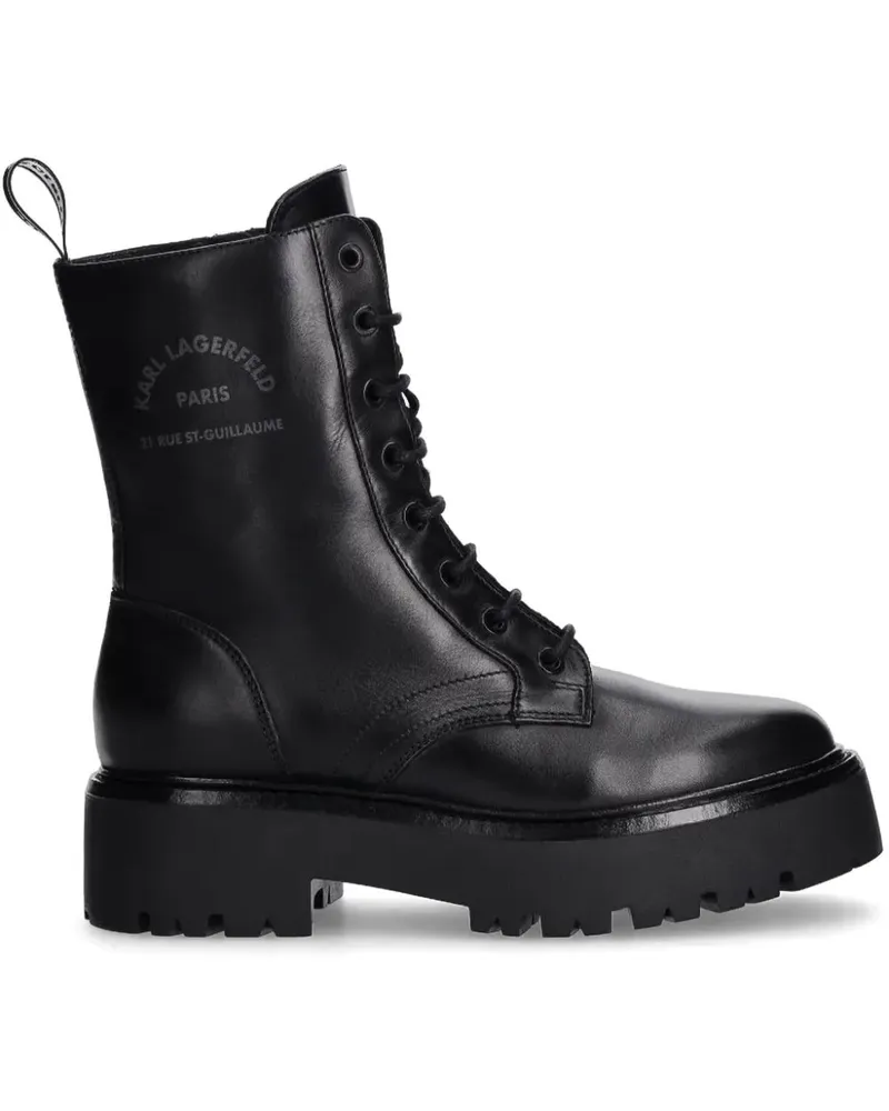 Karl Lagerfeld Stiefeletten mit Logo-Print - Schwarz Schwarz