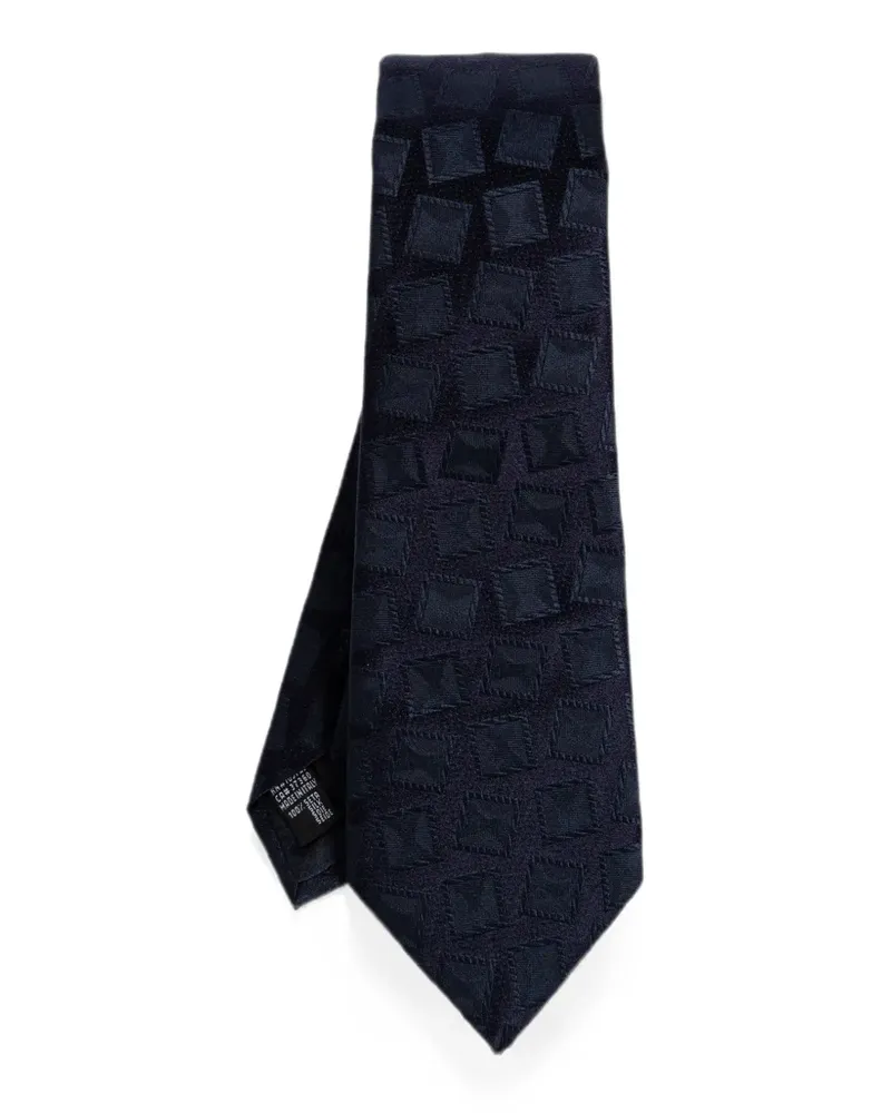Giorgio Armani Geometrisch gemusterte Krawatte - Blau Blau
