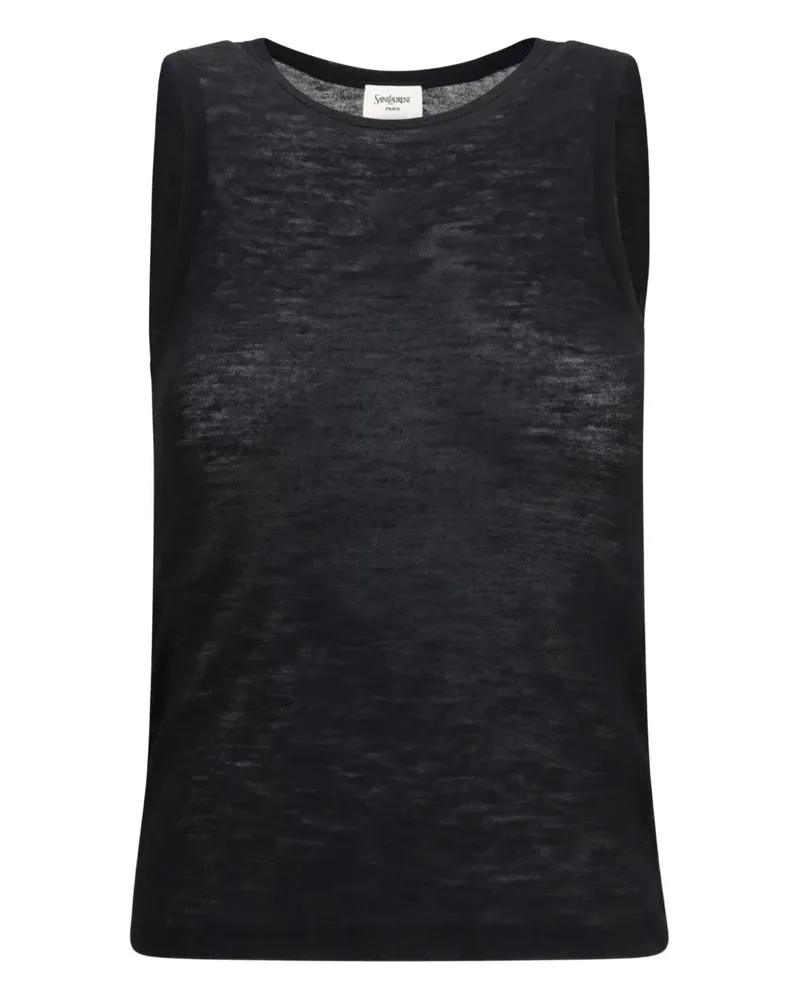 Saint Laurent round-neck tank top - Schwarz Schwarz