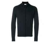 Woll-Cardigan mit hohem Kragen - Blau