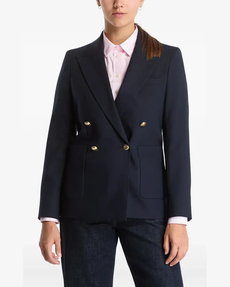 Gant double-breasted peak-lapel blazer - Blau Blau