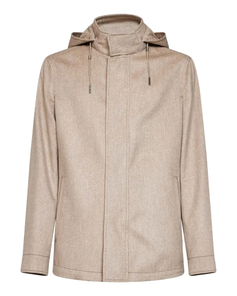 Ermenegildo Zegna hooded cashmere jacket - Nude Nude