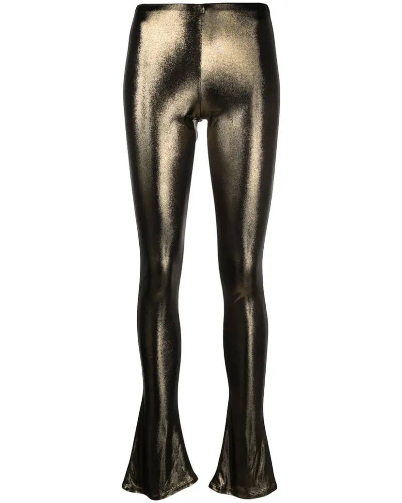 Blumarine Leggings mit laminiertem Finish - Gold Gold