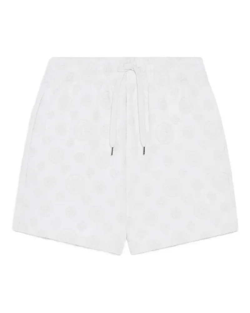 Casablanca Paris monogram-embroidered cotton shorts - Weiß Weiß