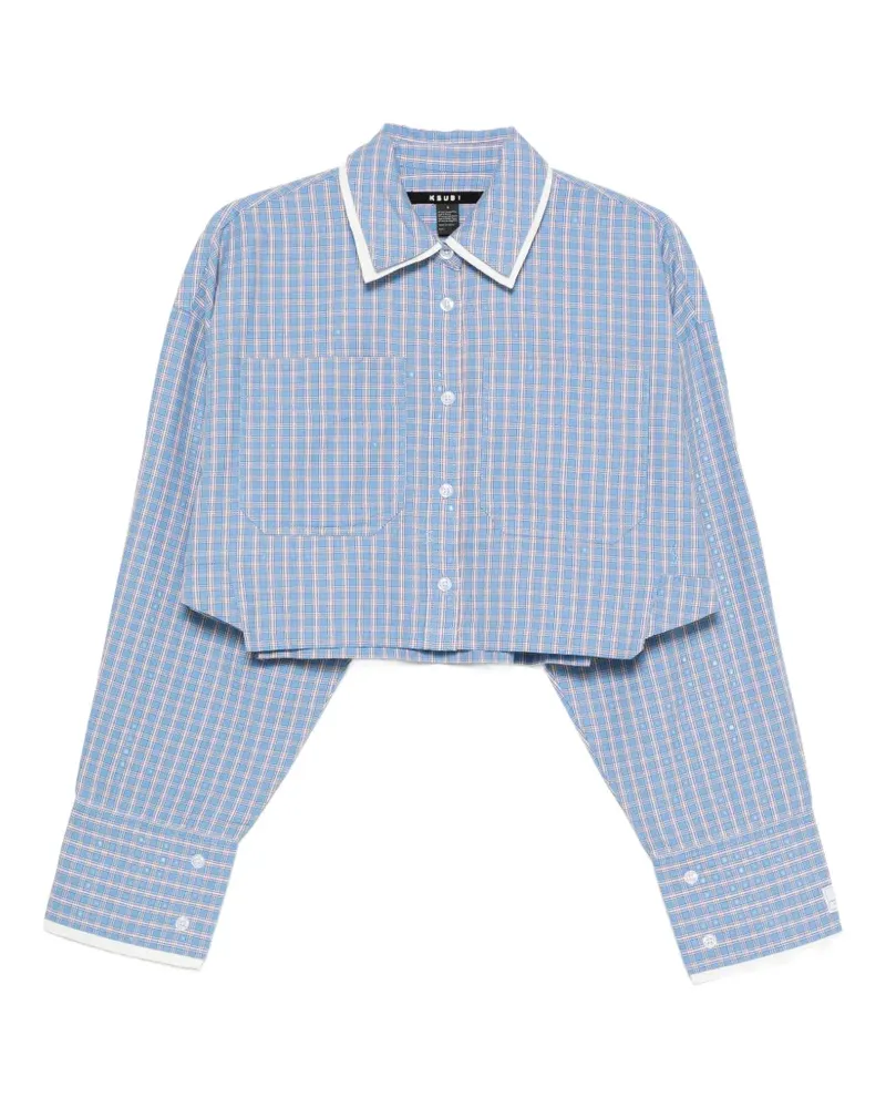 ksubi Balter check-pattern cropped shirt - Blau Blau