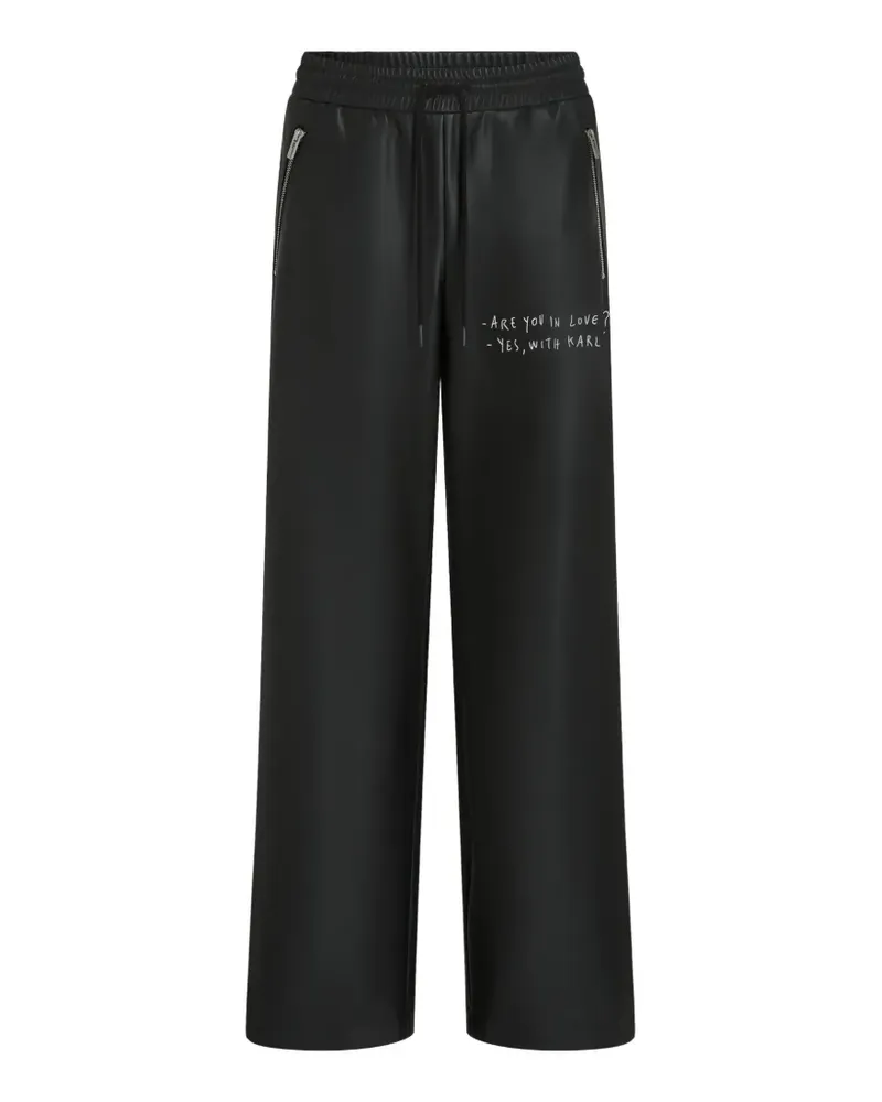 Karl Lagerfeld x Pietro Terzini Jogginghose mit Slogan - Schwarz Schwarz