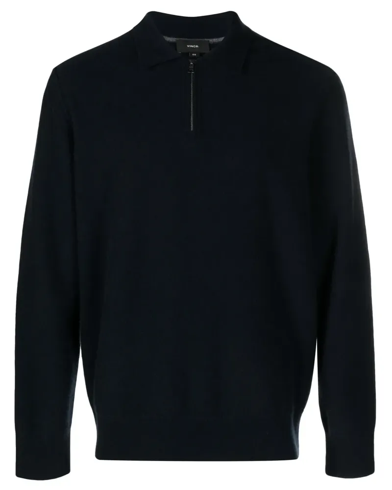 Vince Pullover aus Kaschmir mit Reißverschluss - Blau Blau