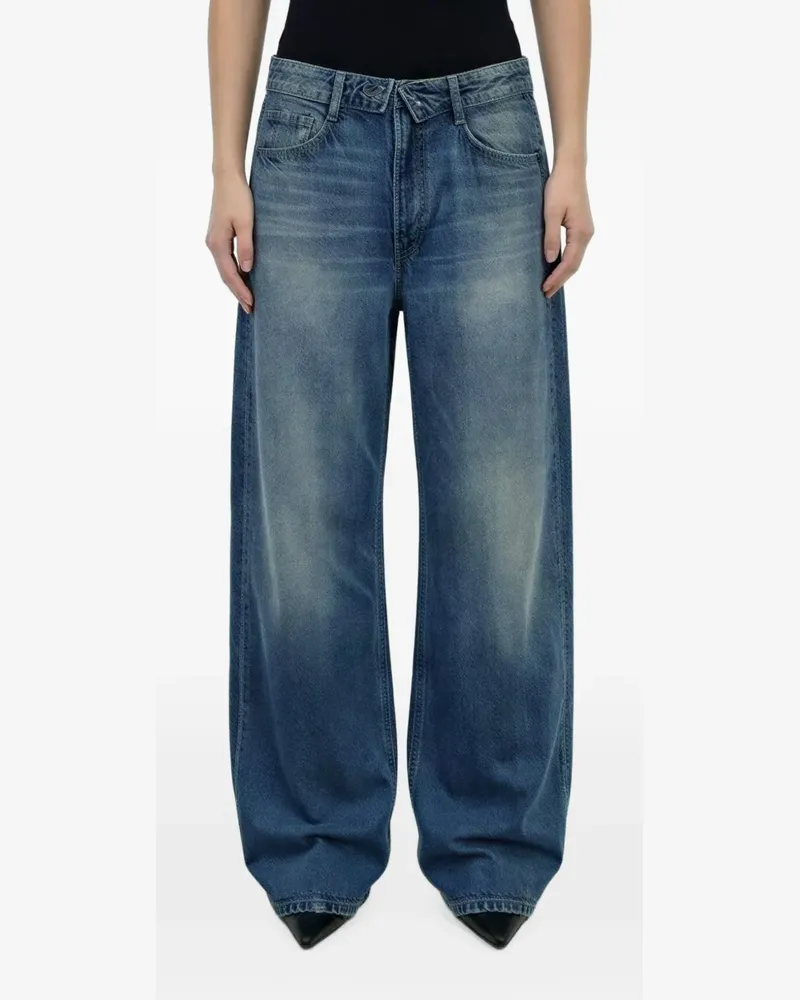Liu Jo Weite Jeans mit Reißverschlussdetail - Blau Blau